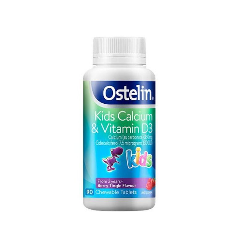 Ostelin 兒童中恐龍 鈣 Calcium  咀嚼片 90粒