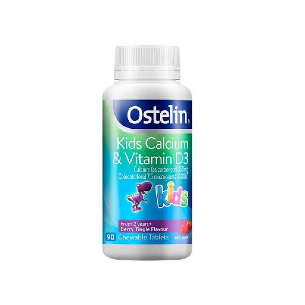 Ostelin 兒童中恐龍 鈣 Calcium 咀嚼片 90粒